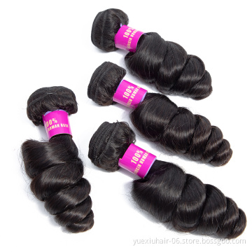 brazilian cuticle aligned raw virgin hair 10A Grade Unprocessed loose wave hair bundles